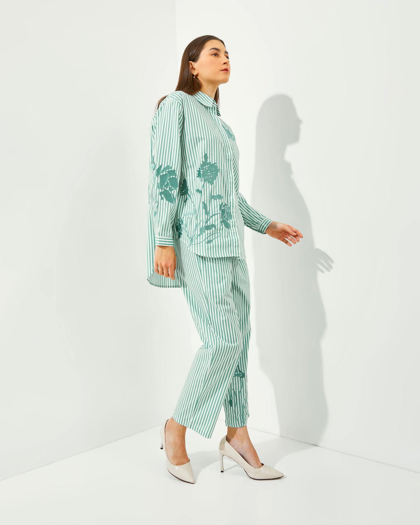 Narra Stripe Sage Green Set/Top