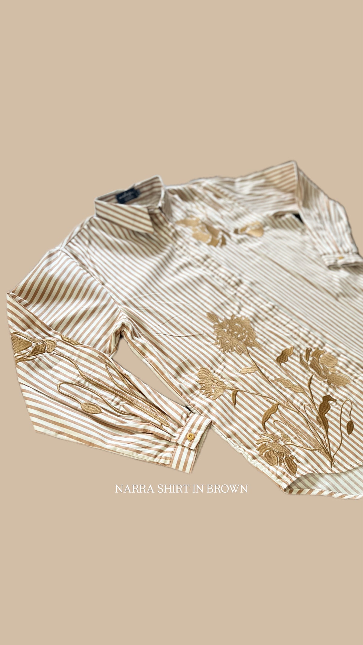 Narra Stripe Nude Brown