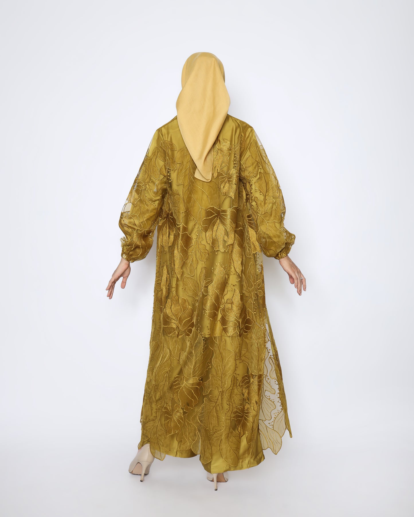 Omeera Women Matching Set Gold Mustard