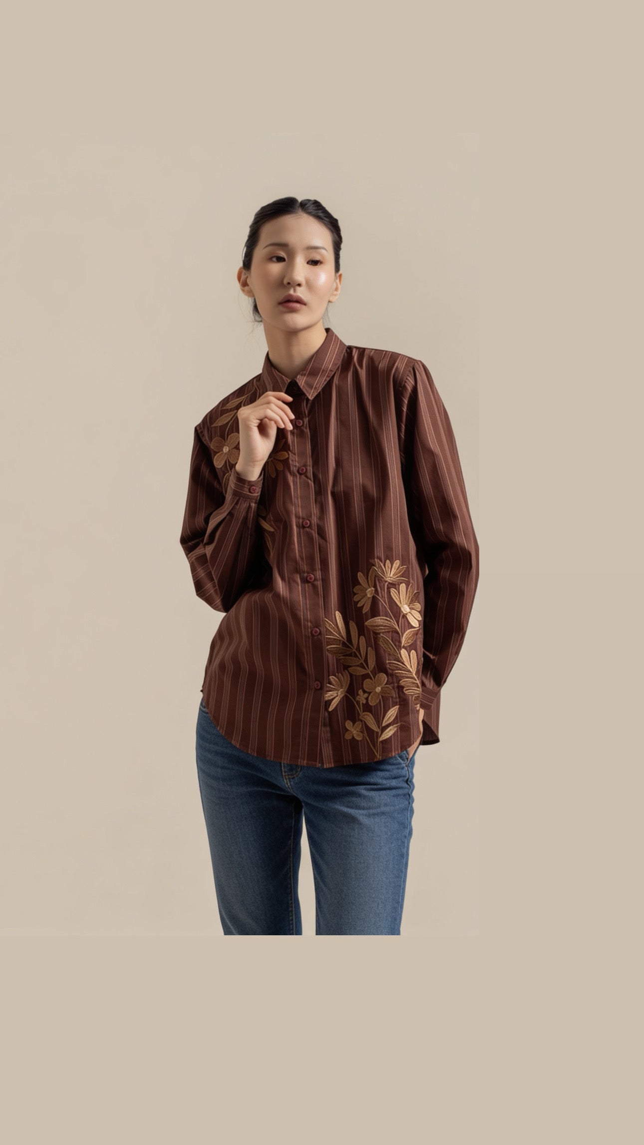 HANNIYA STRIPE BROWN