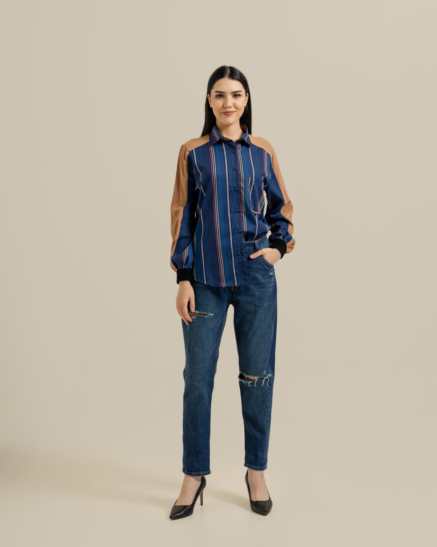 Bonnie Shirt in Navy