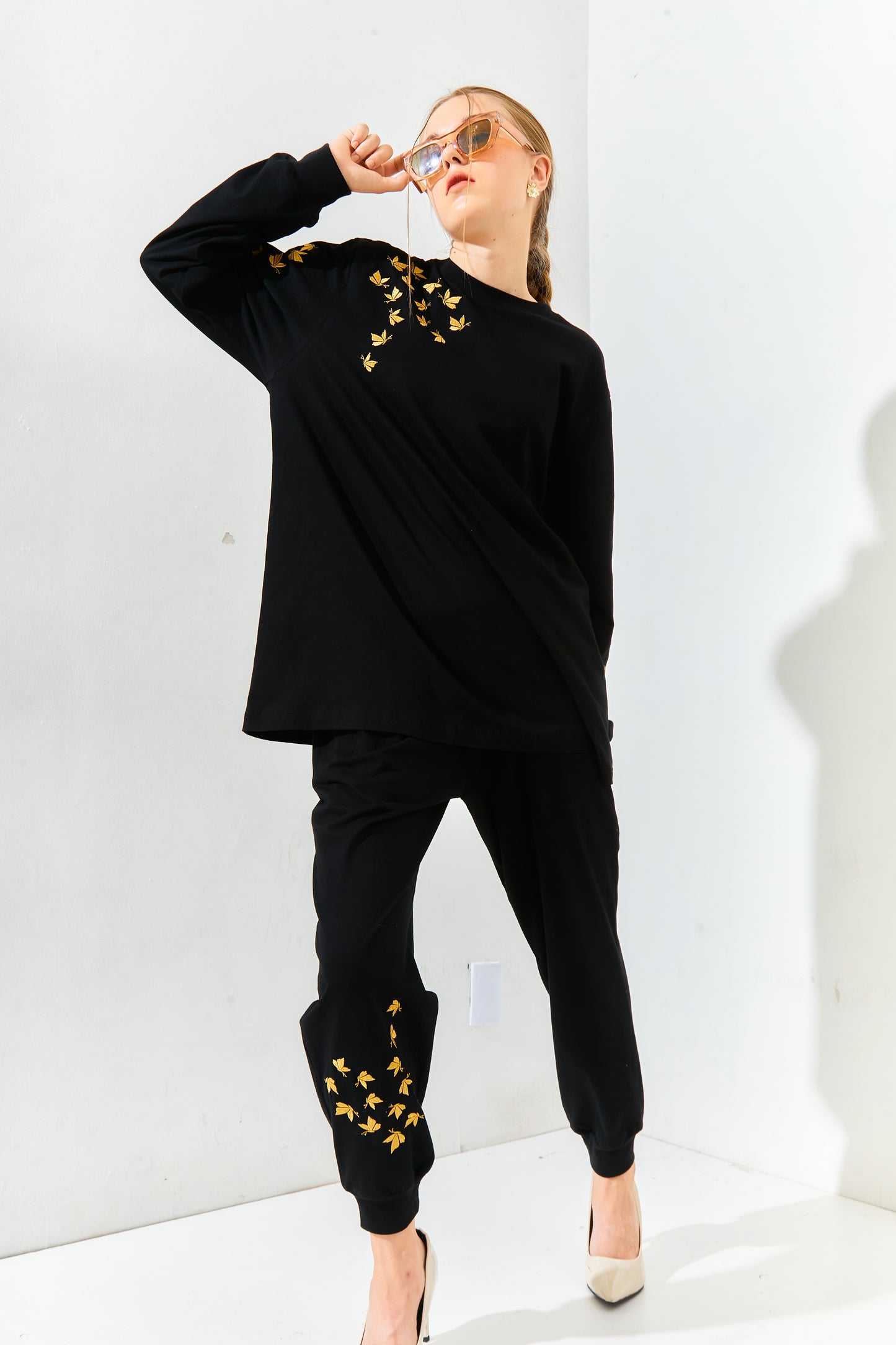 GOLD MINI BUFFY CASUAL SPORTY SET