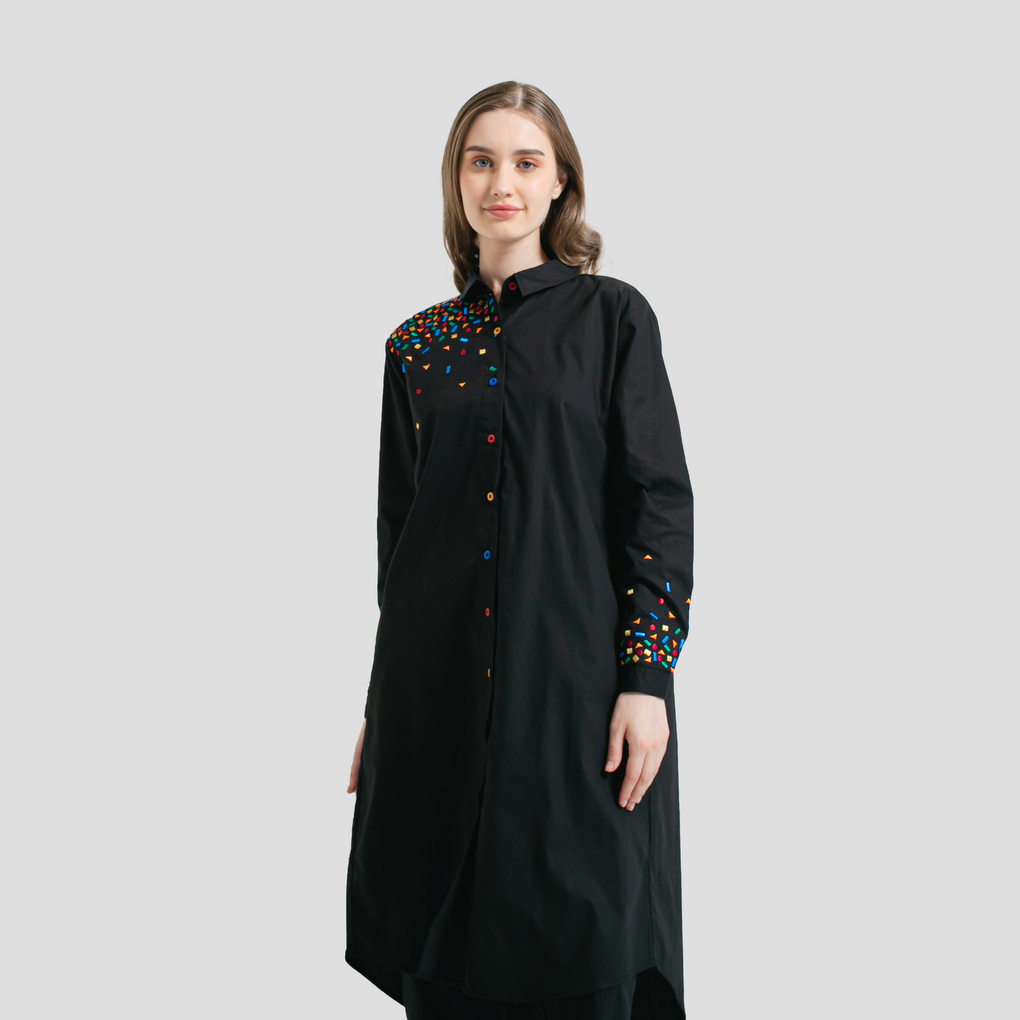 Mille Embro Tunic Black