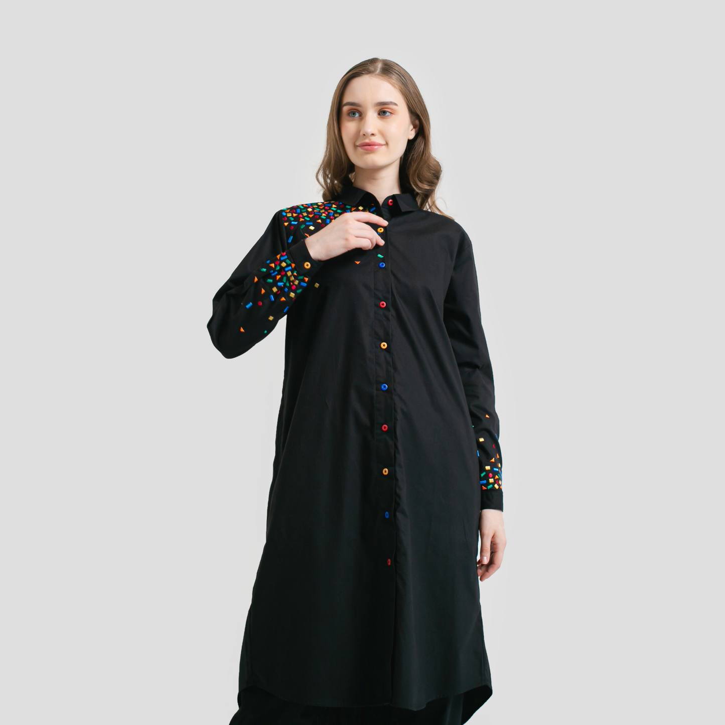 Mille Embro Tunic Black