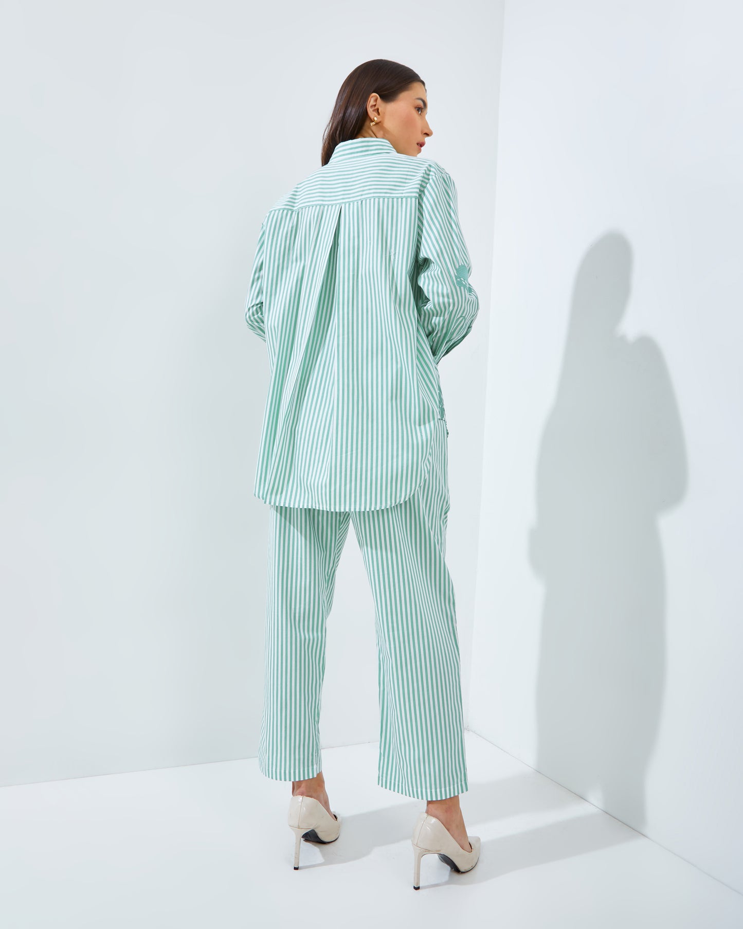 Narra Stripe Sage Green Set/Top