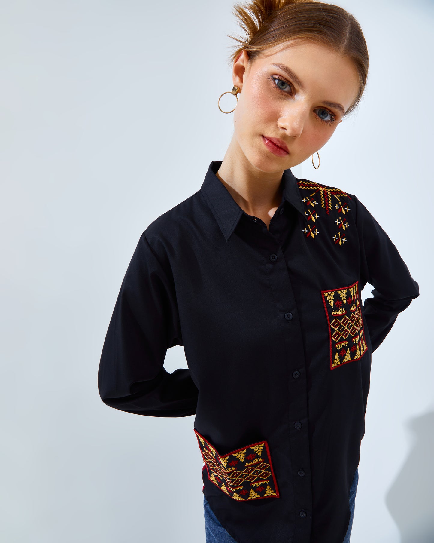 MADEOFME X BUBU SHIRT 2 POCKET BLACK