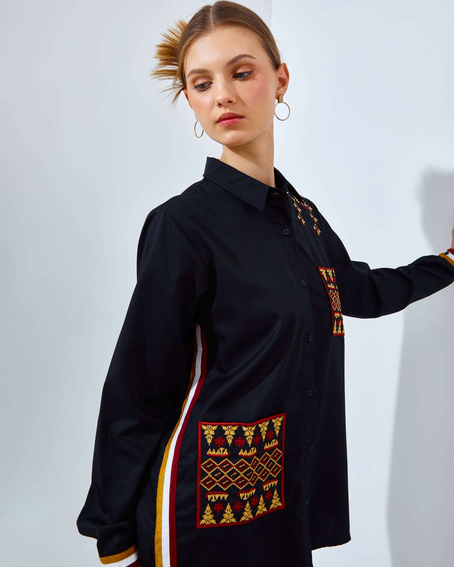 MADEOFME X BUBU SHIRT 2 POCKET BLACK