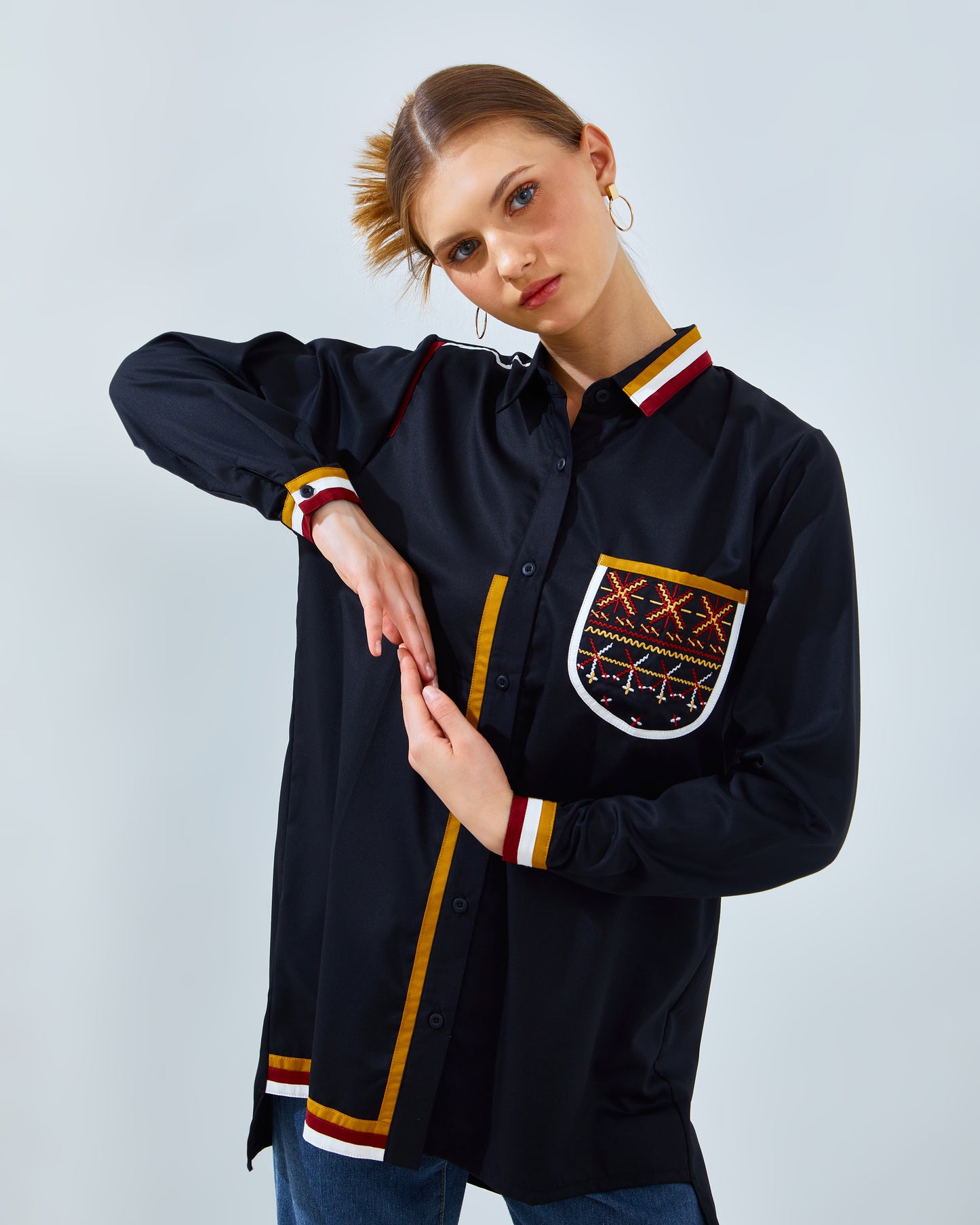 MADEOFME X BUBU SHIRT 1 POCKET BLACK