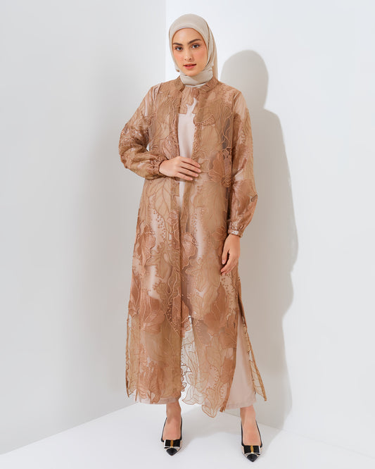 Omeera Women Matching Set Natural Beige