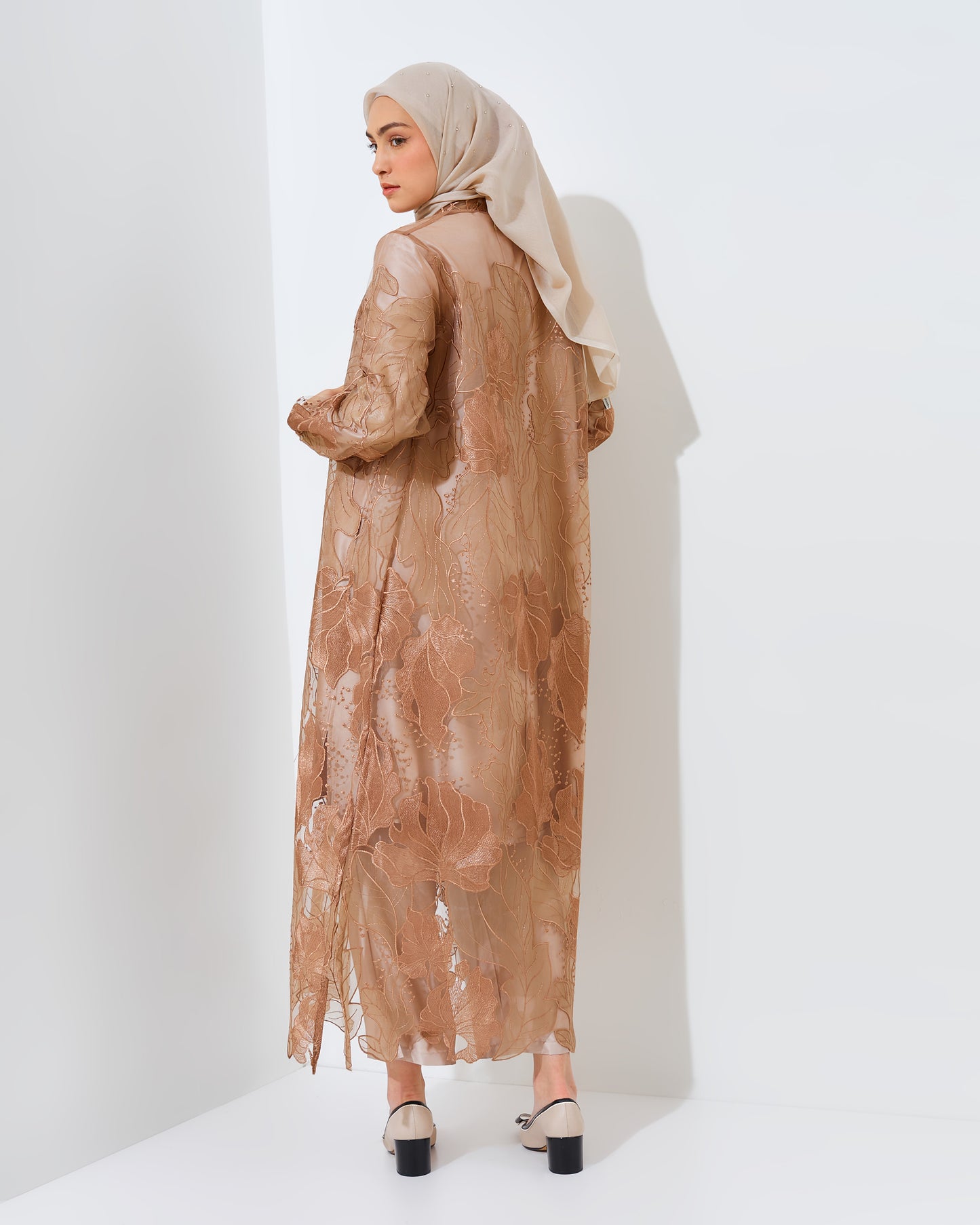 Omeera Women Matching Set Natural Beige