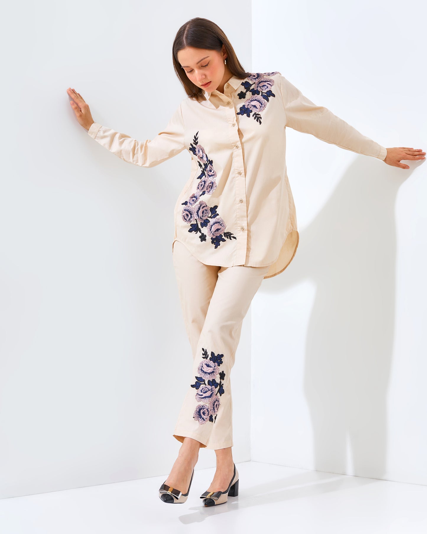 Rose Rachella Set Cream Navy