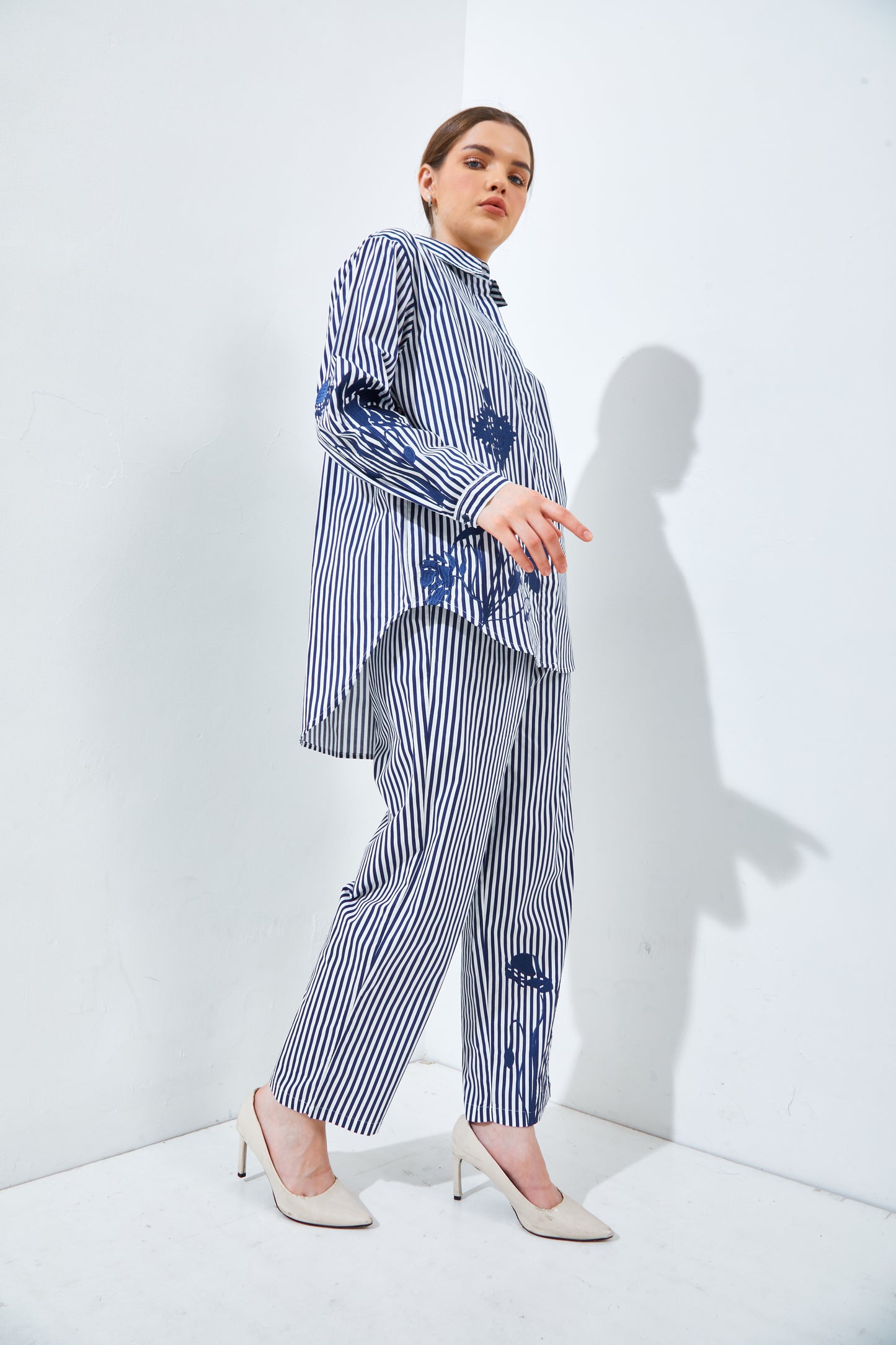 Narra Stripe Navy Set/Top