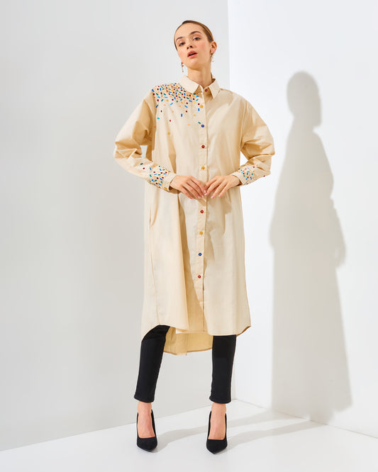 Mille Embro Tunic Cream