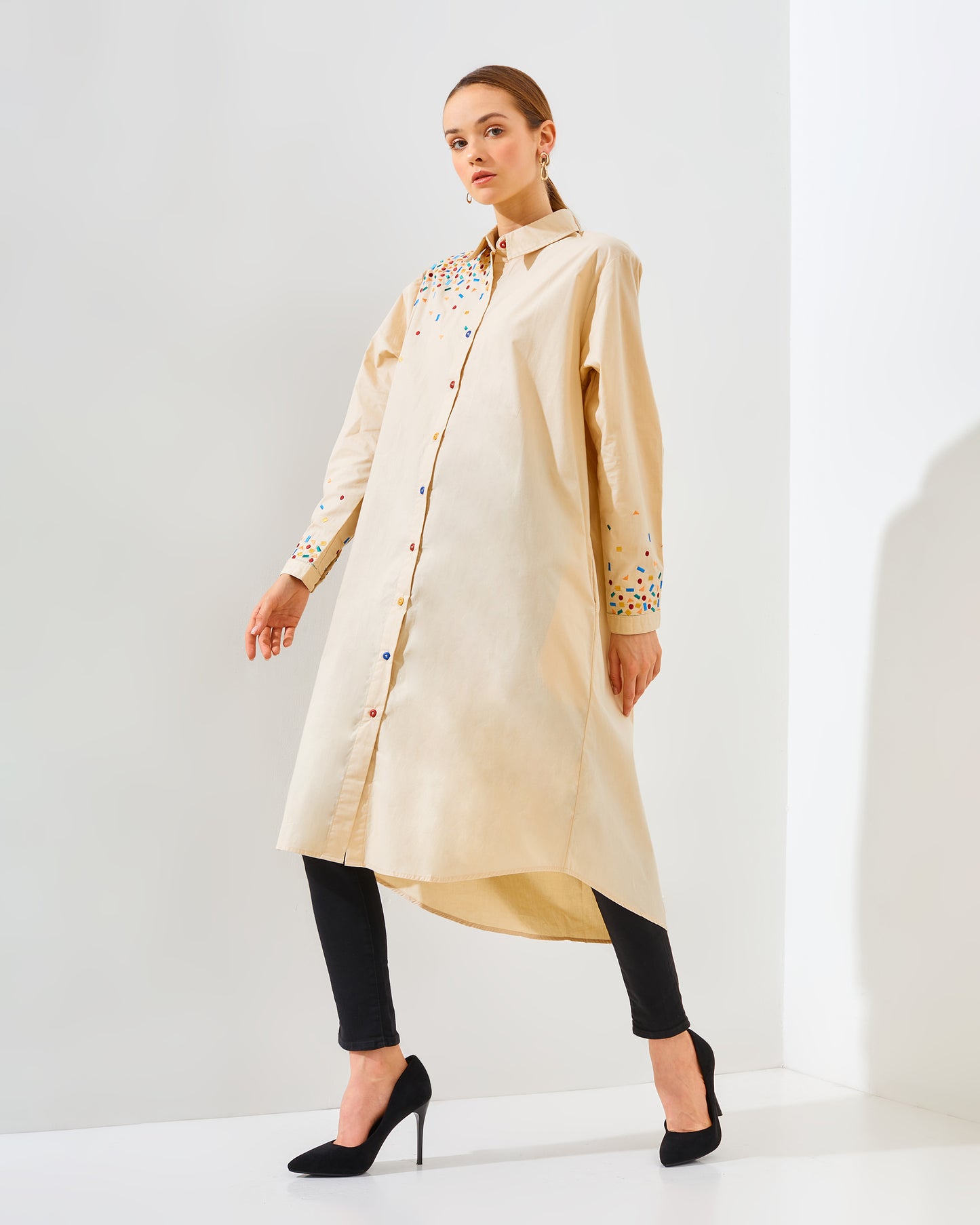 Mille Embro Tunic Cream