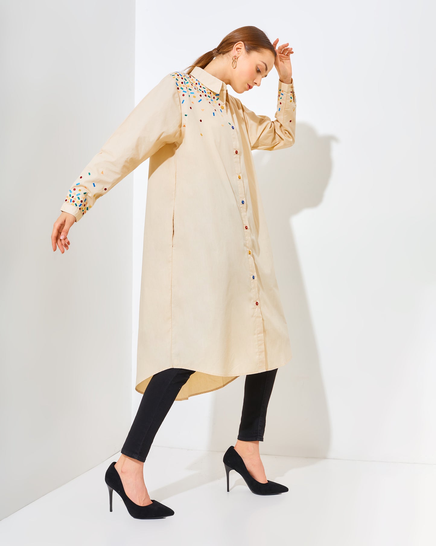 Mille Embro Tunic Cream