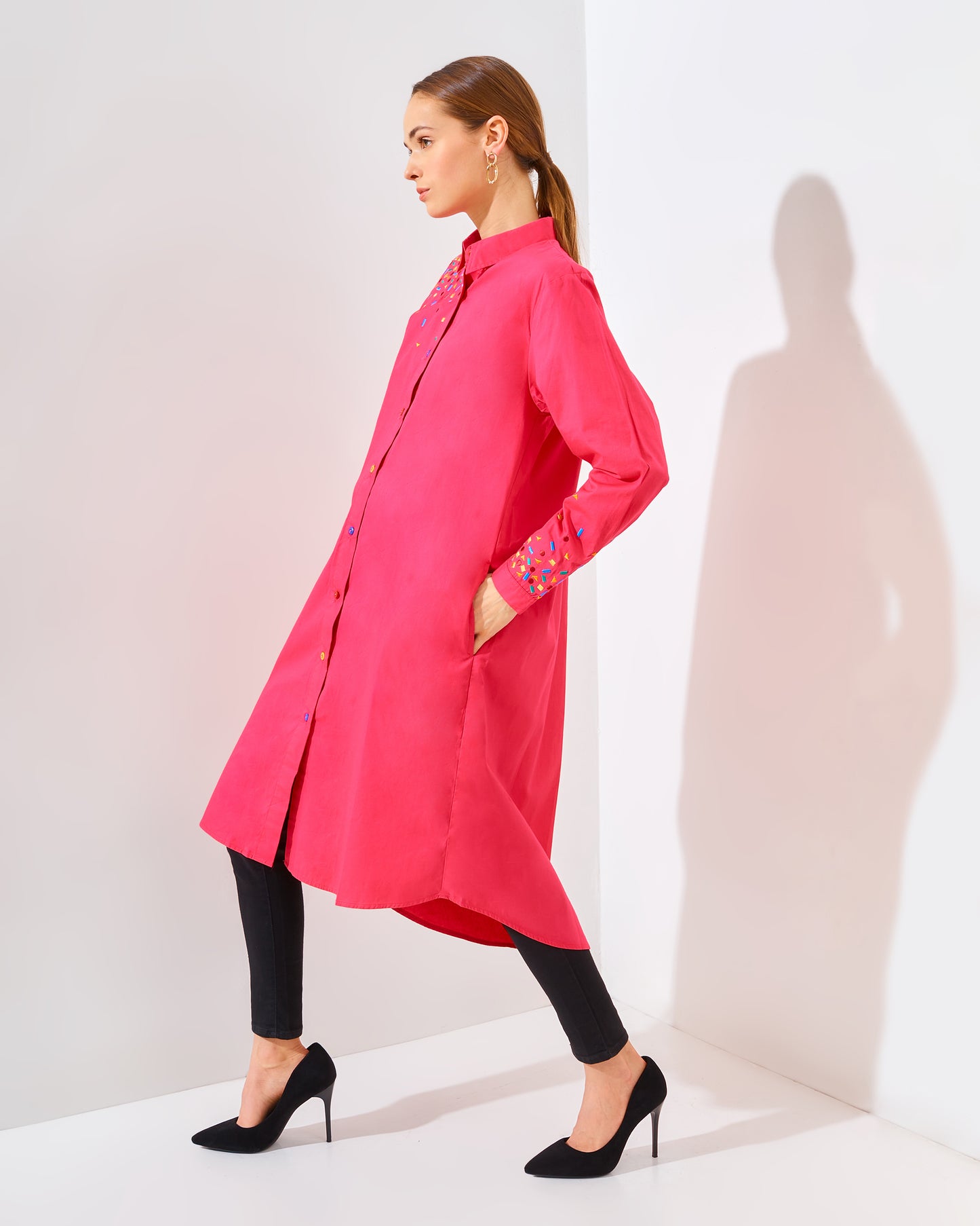 Mille Embro Tunic Fushia