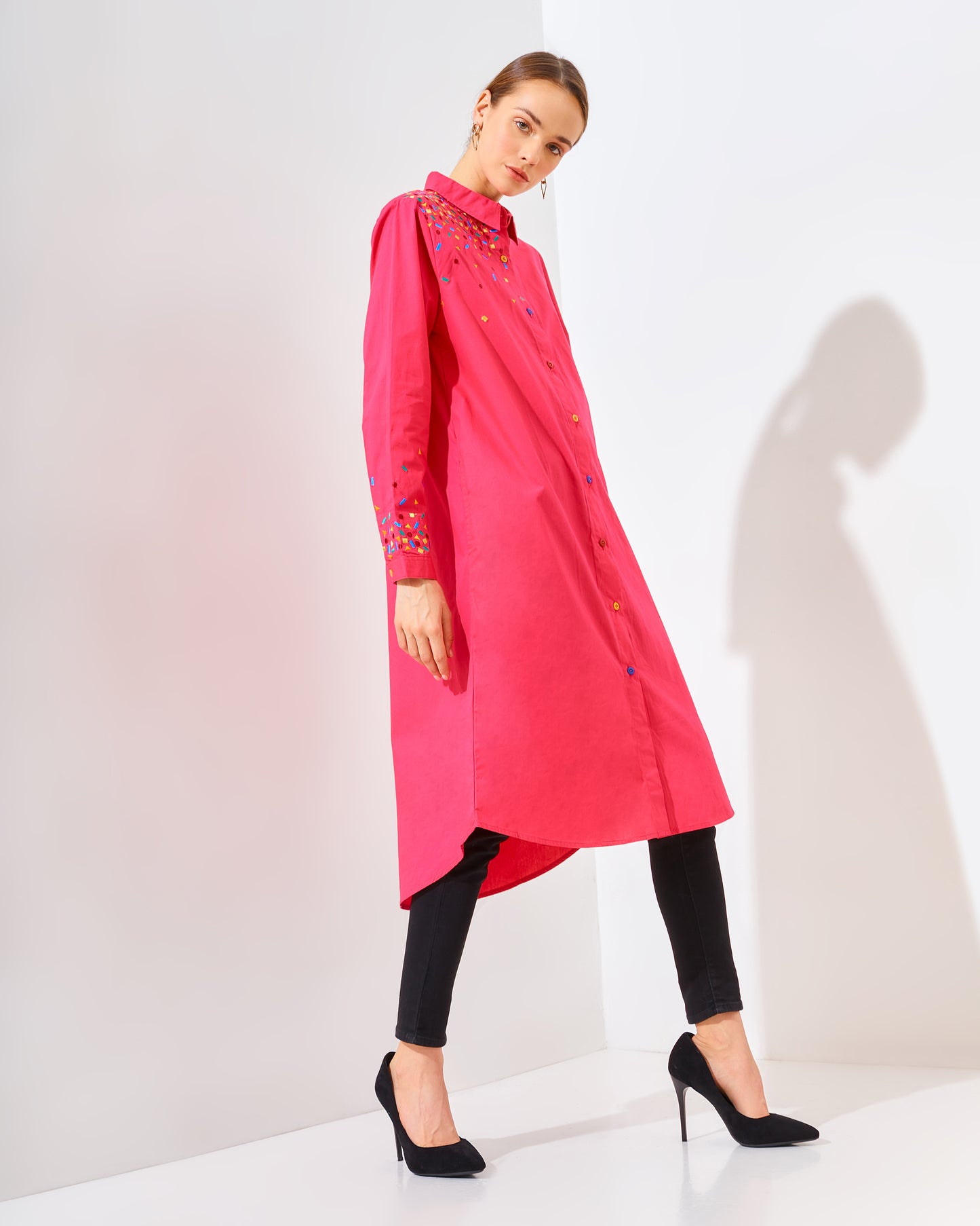 Mille Embro Tunic Fushia