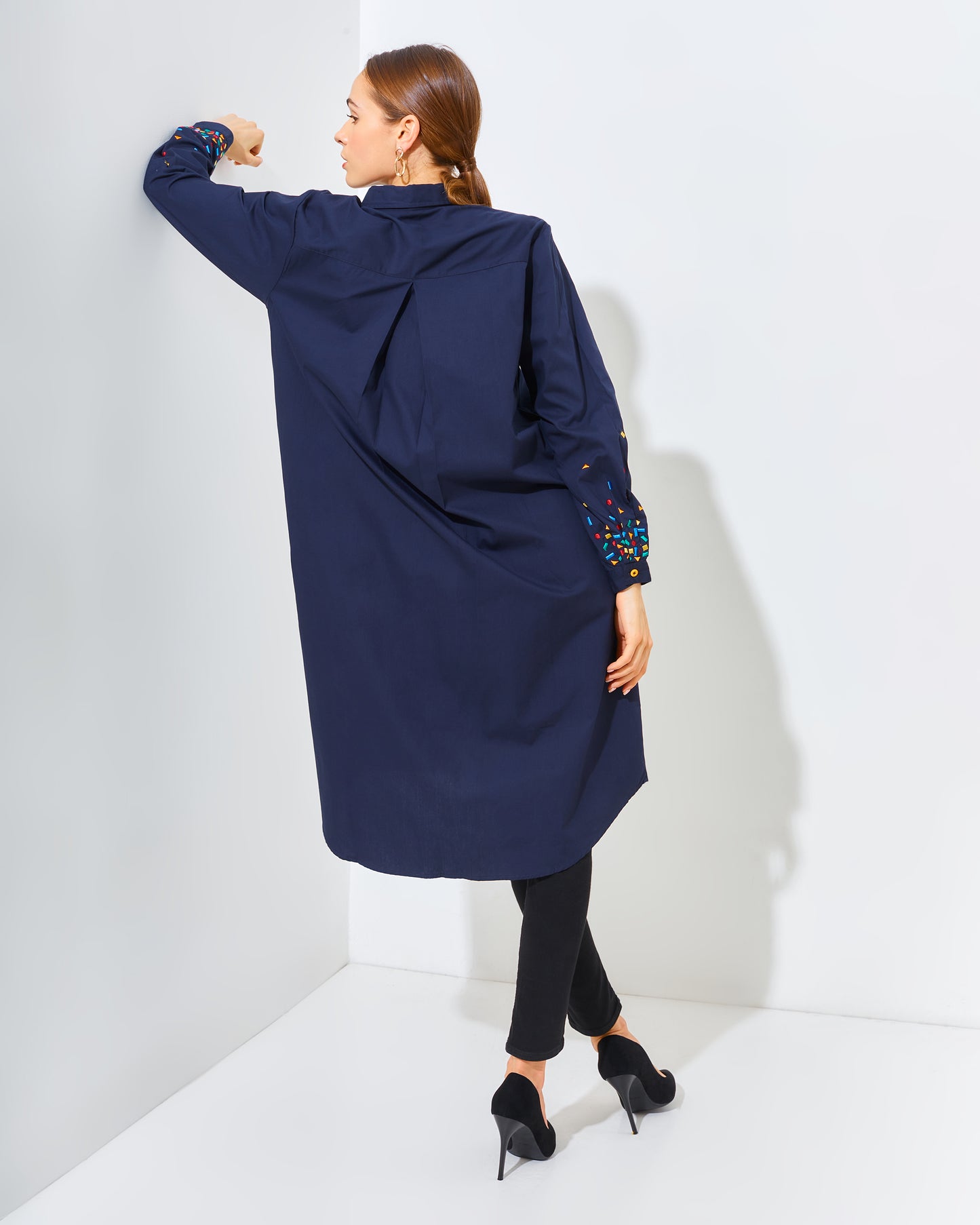 Mille Embro Tunic Navy