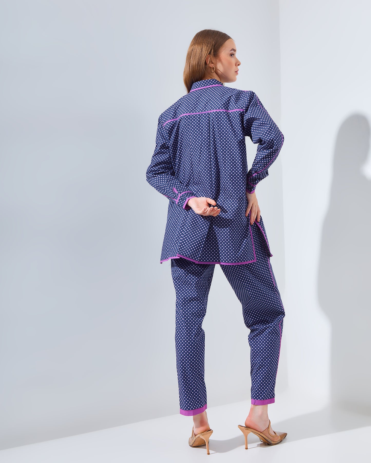 Vivie Matching Set Navy - Purple