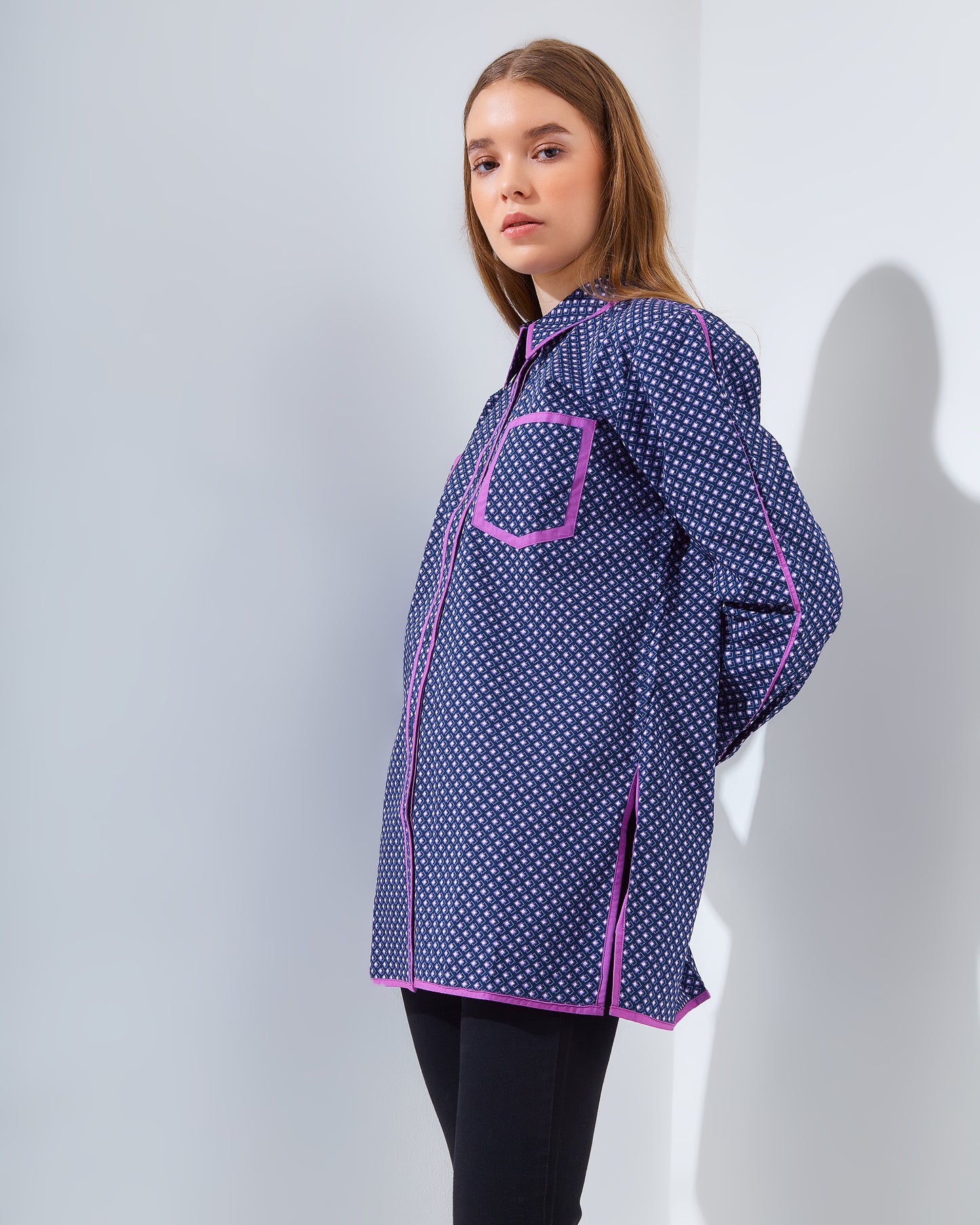 Vivie Matching Set Navy - Purple