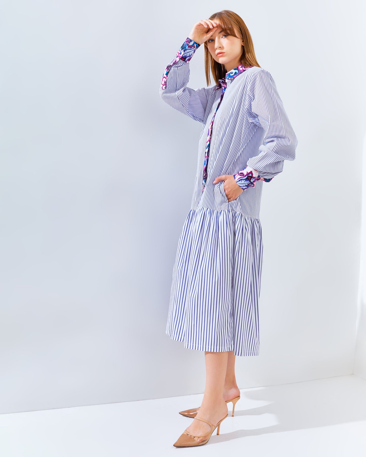 Rachell Dress Striped Navy