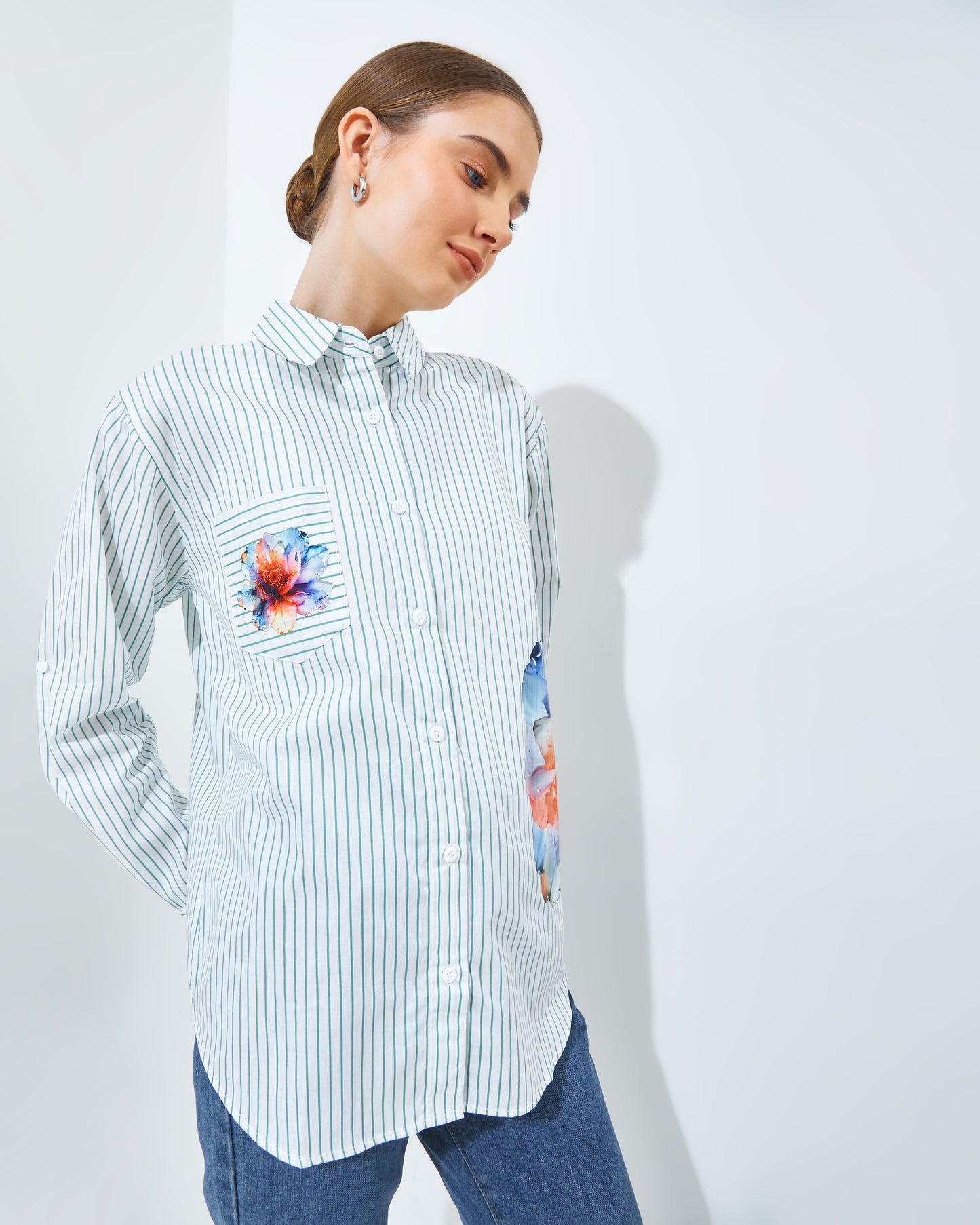 Lucilla Shirt White-Green