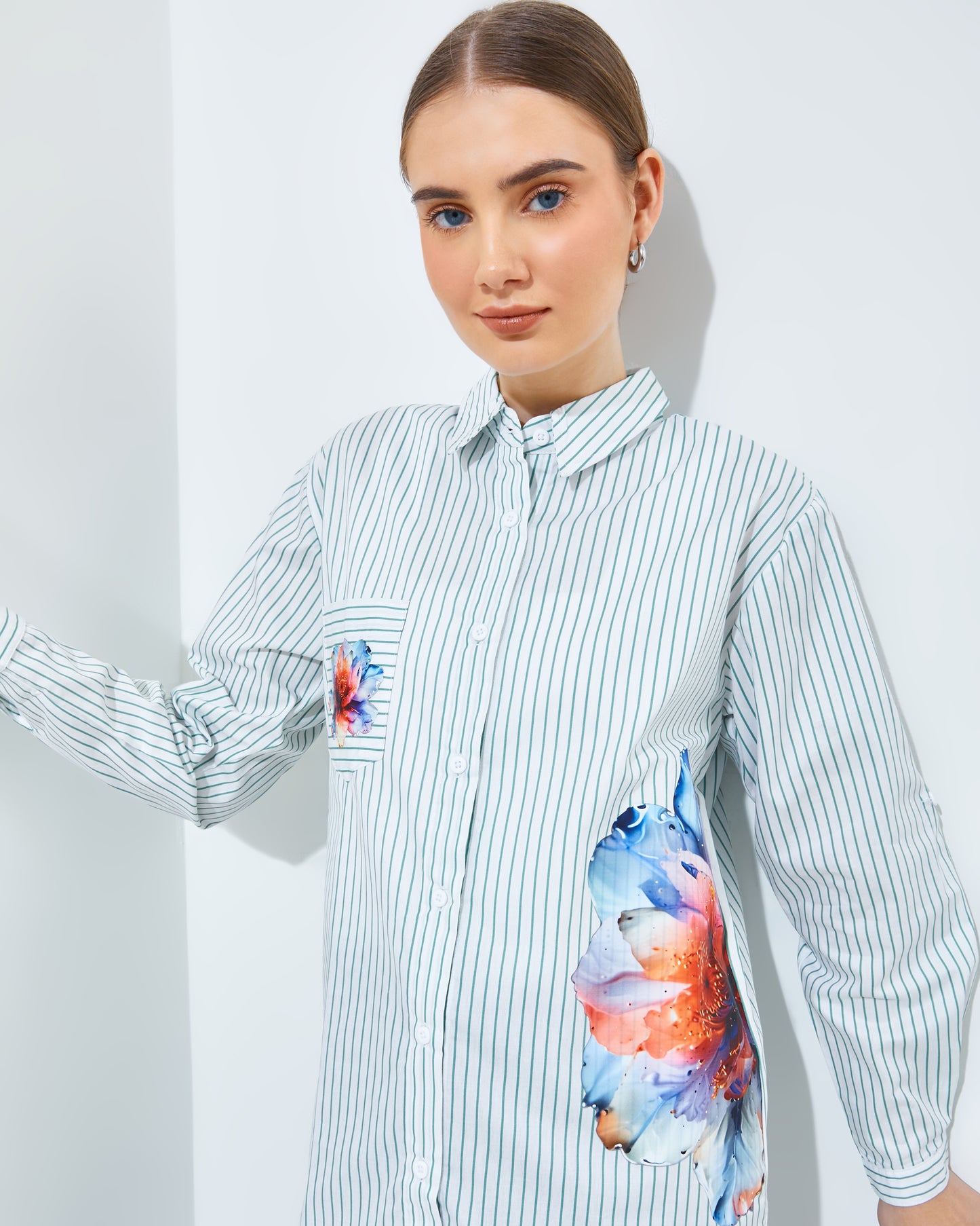 Lucilla Shirt White-Green