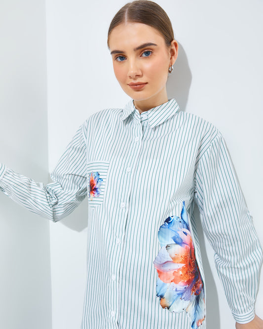 Lucilla Shirt White-Green