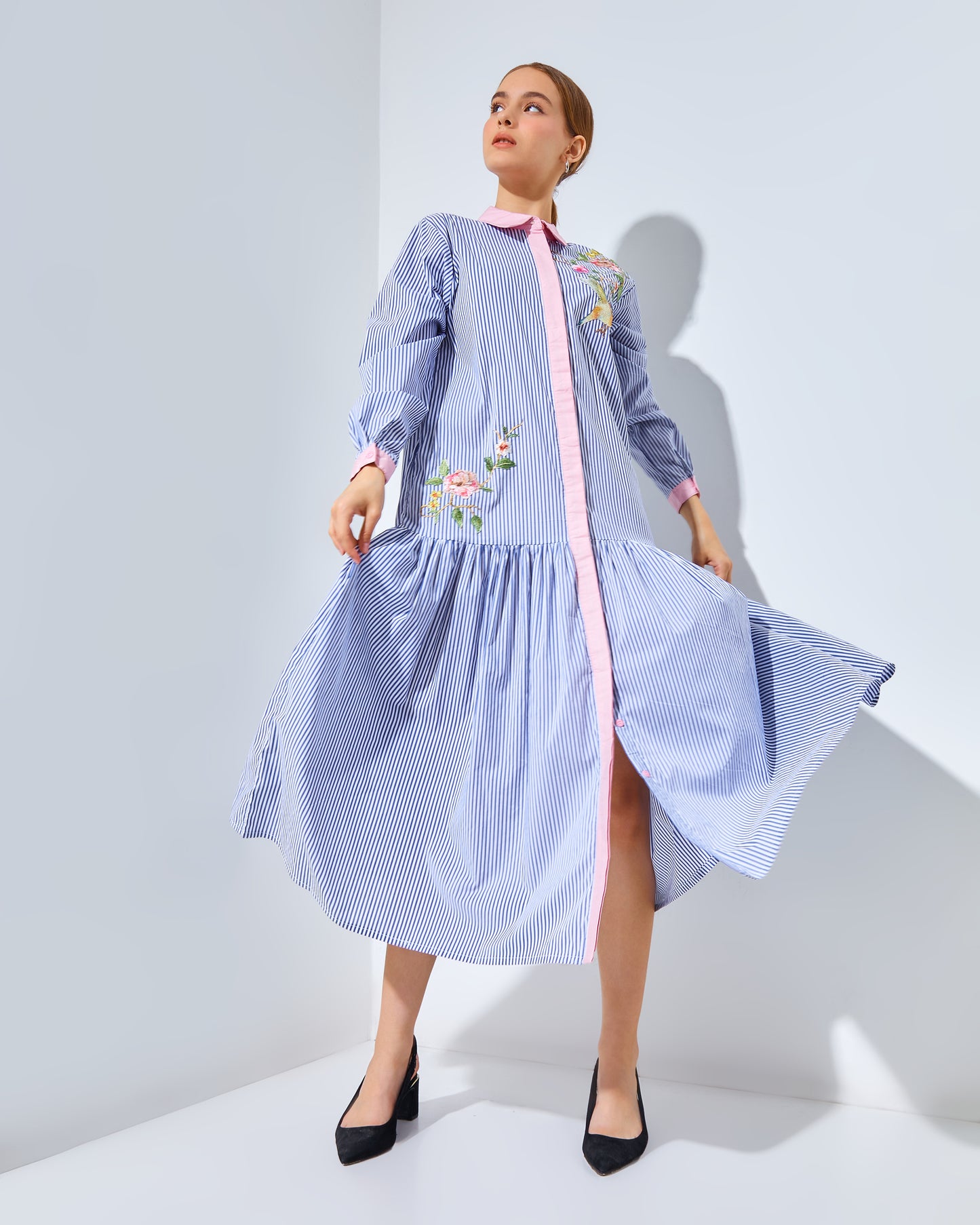 Rachella Dress Striped Blue