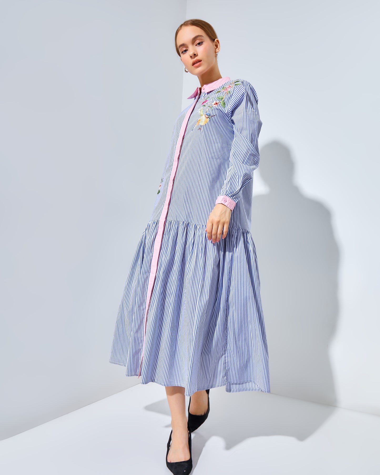 Rachella Dress Striped Blue