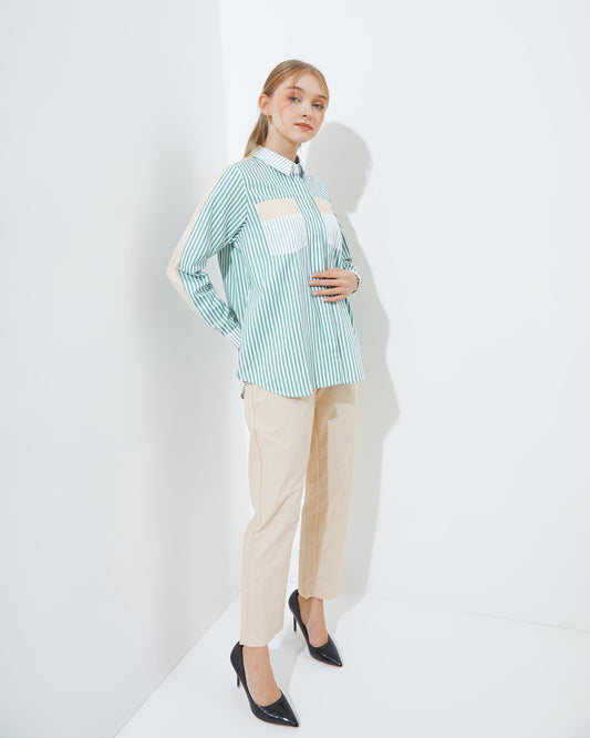 Thara Set in Green (Top+Pant)