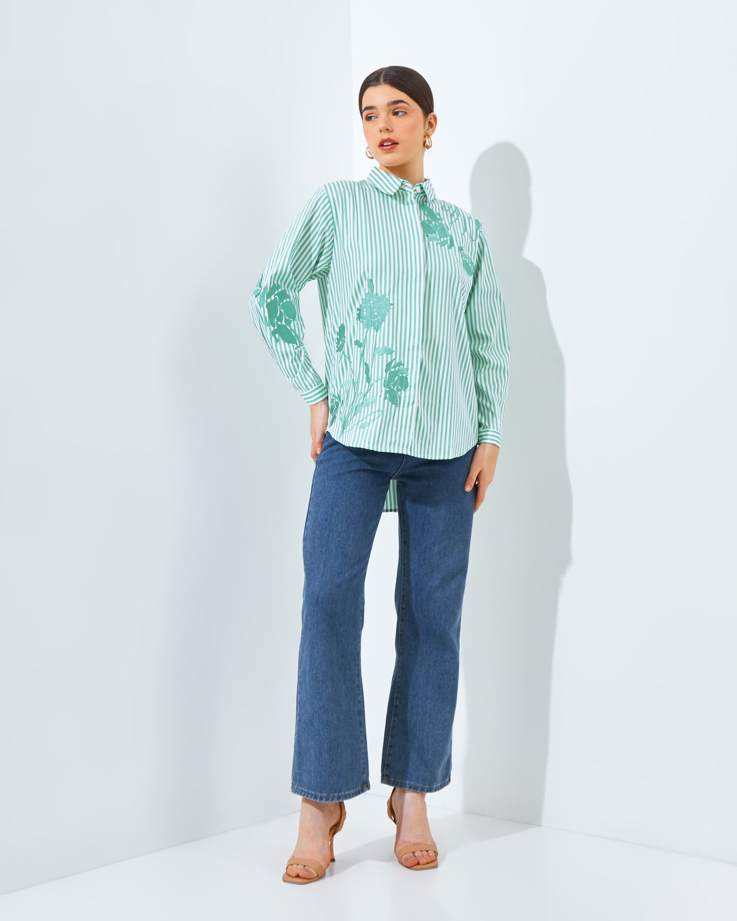 Narra Stripe Sage Green Set/Top