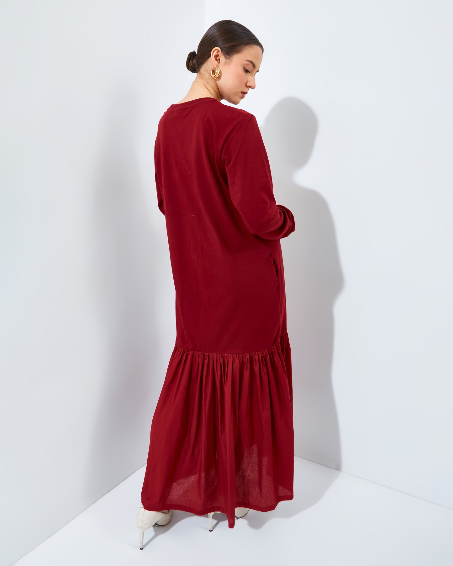 TERRE DRESS MAROON