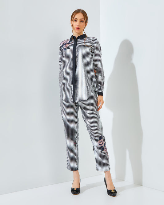 Rachella Rose Stripes Black Set