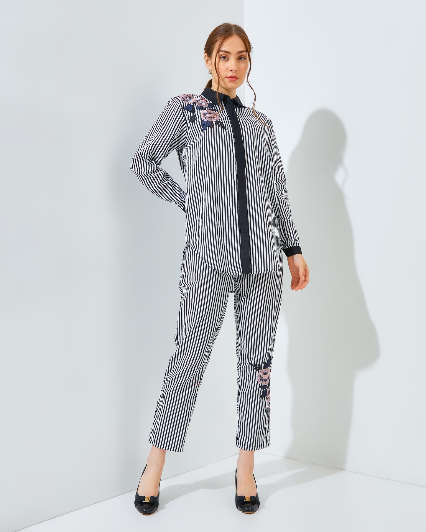 Rachella Rose Stripes Black Set