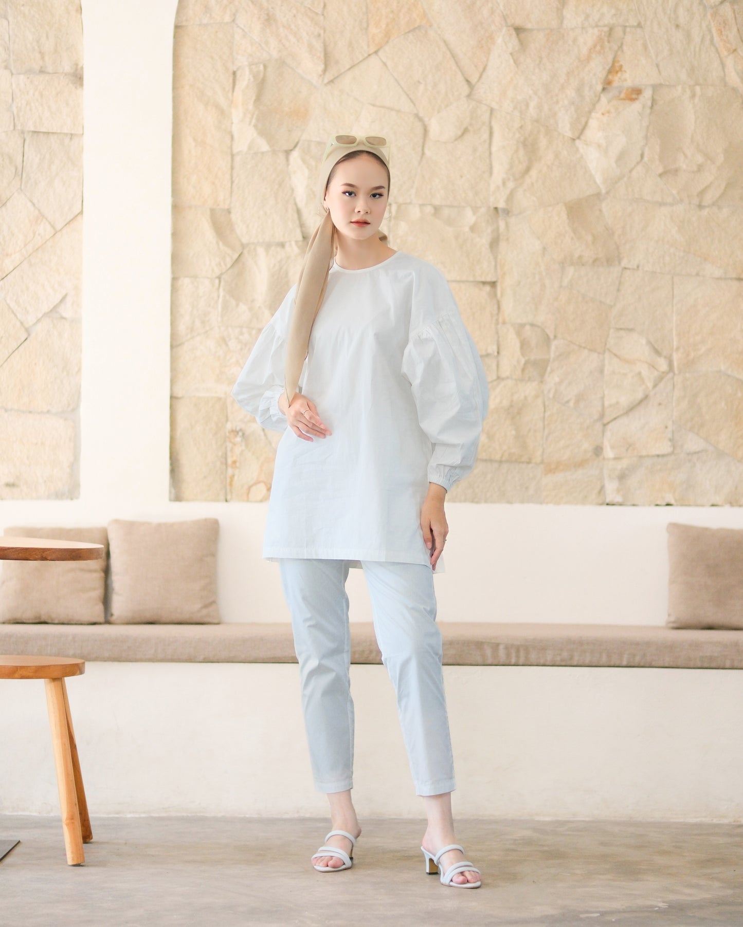 Adhia White Long set