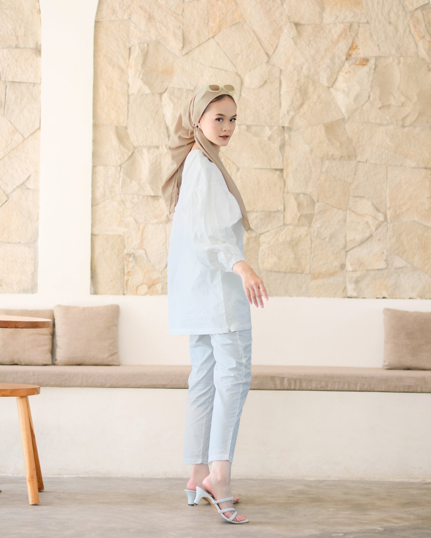 Adhia White Long set