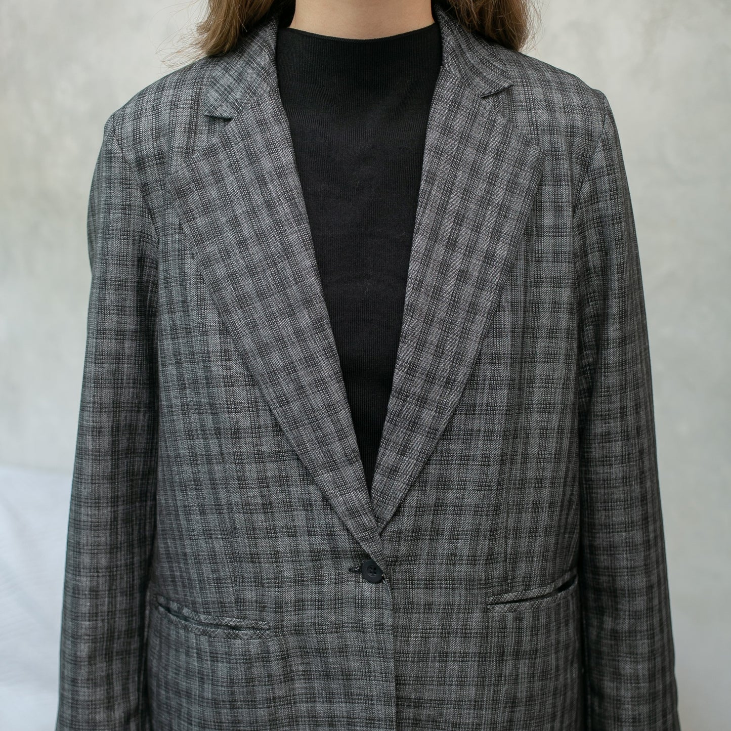 Katia Wool Blend  Blazer - Textured Grey