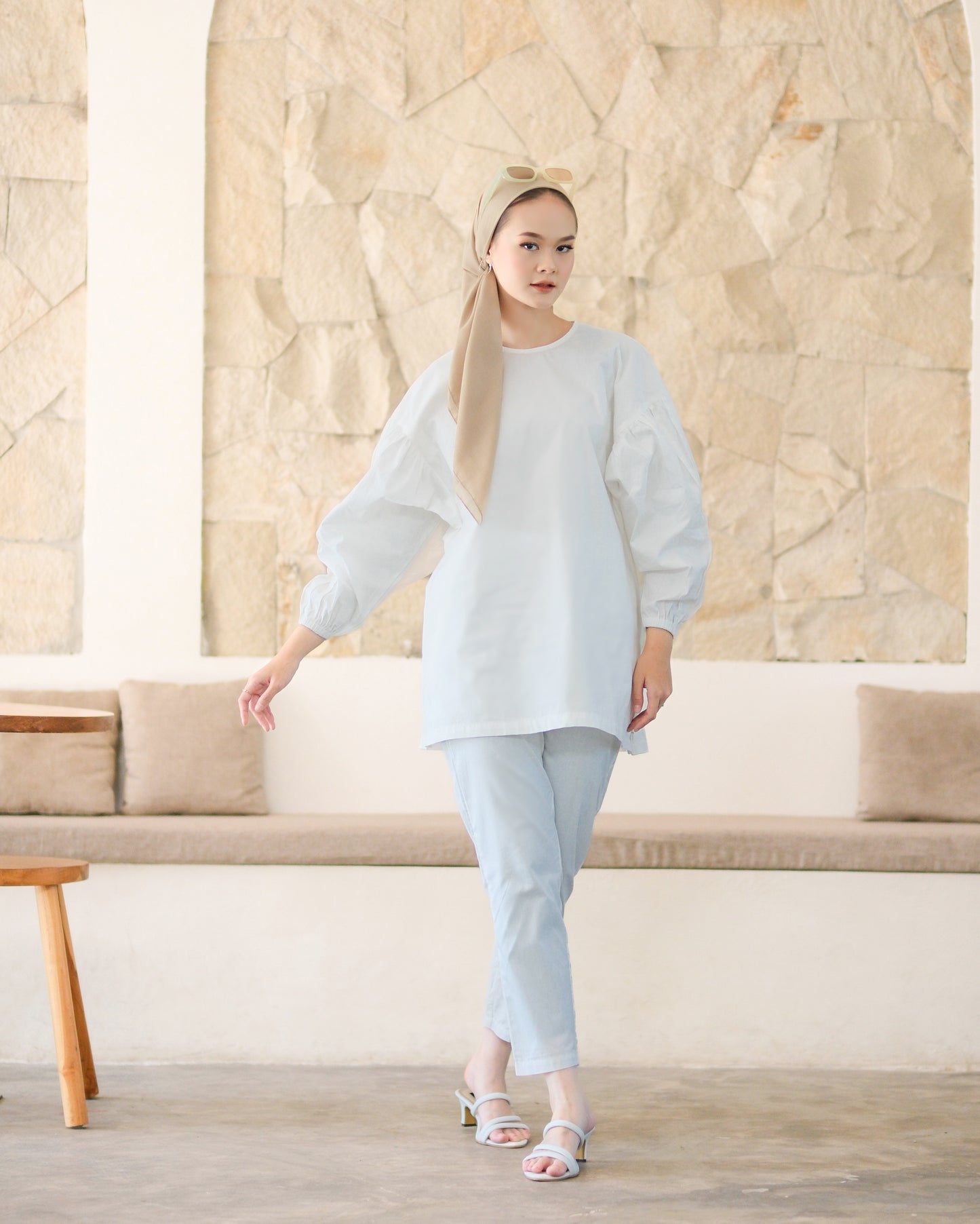 Adhia White Long set