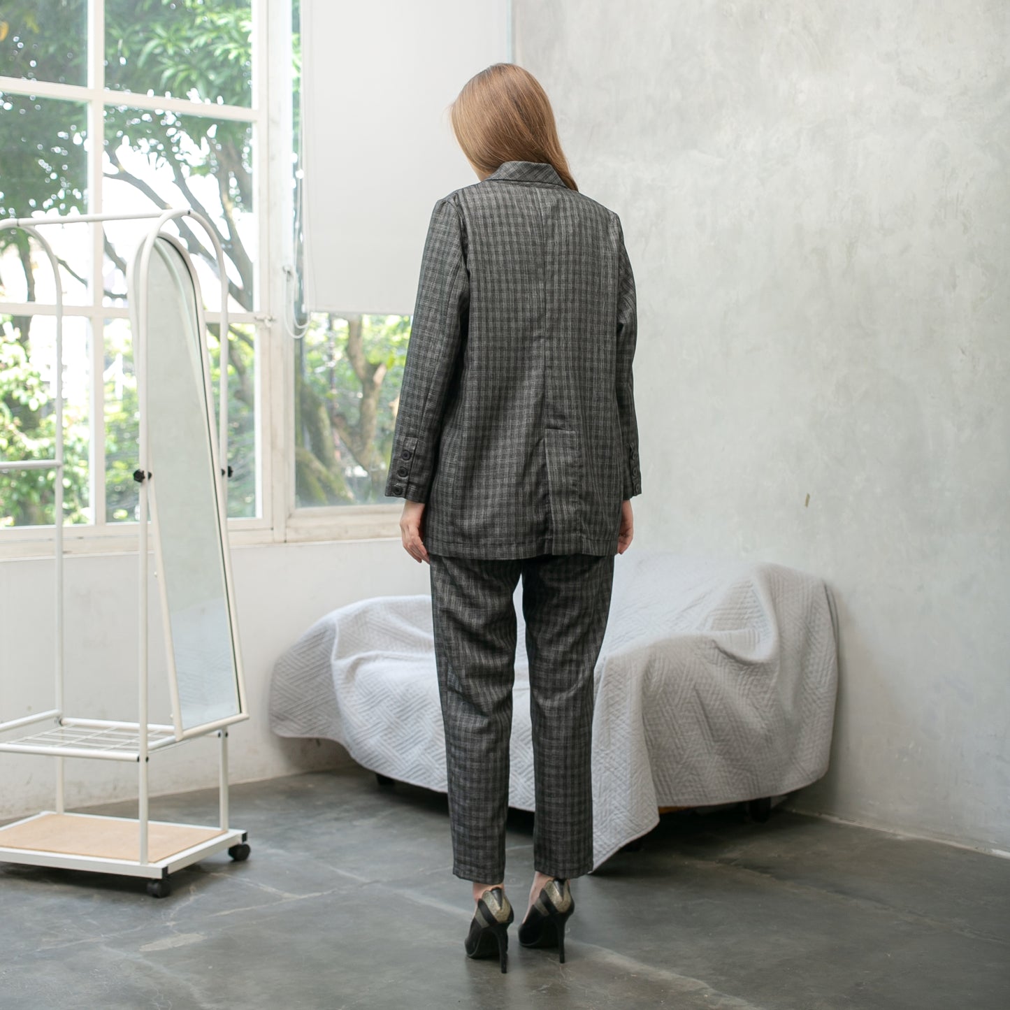 Katia Wool Blend  Blazer - Textured Grey