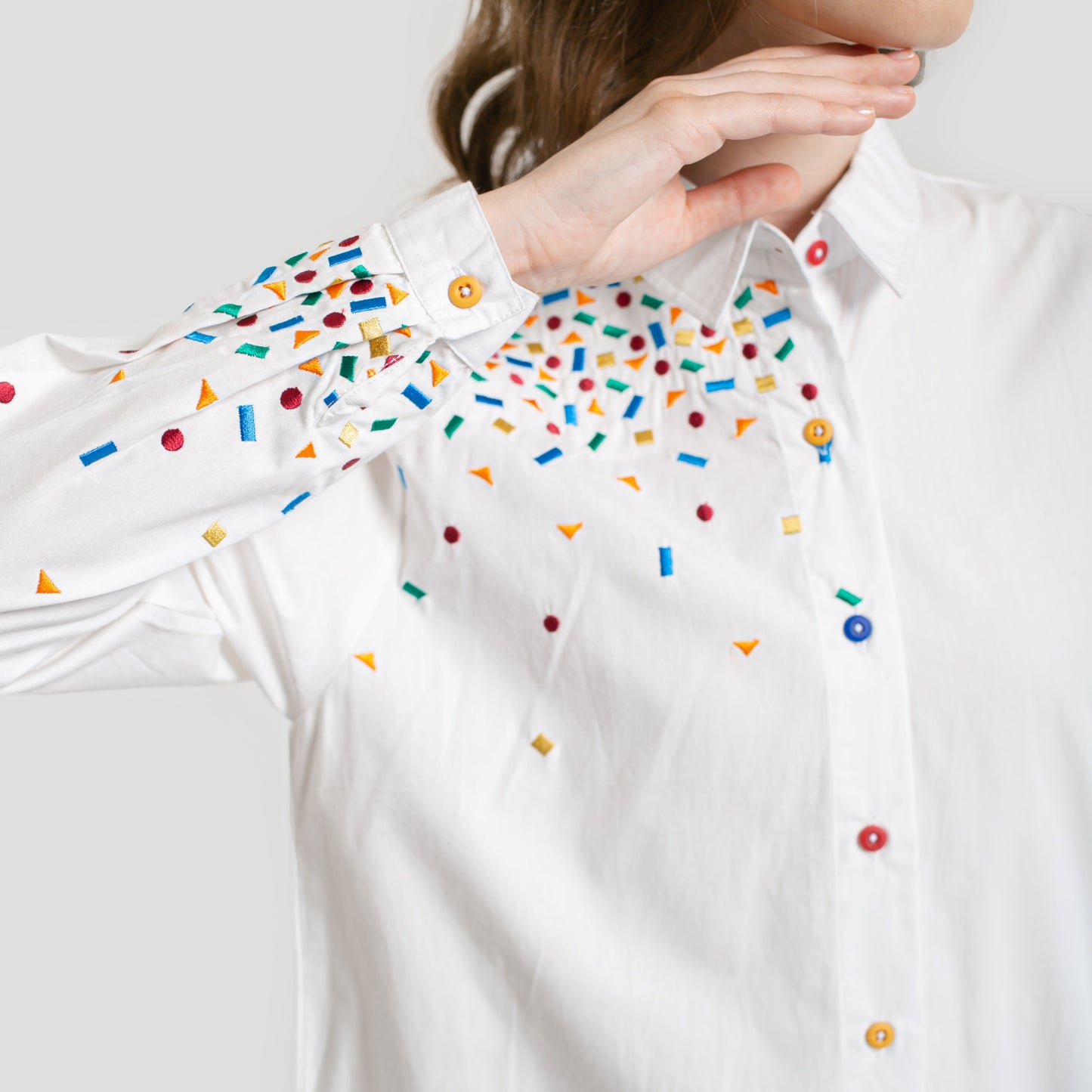 Mille Embro Tunic Broken White