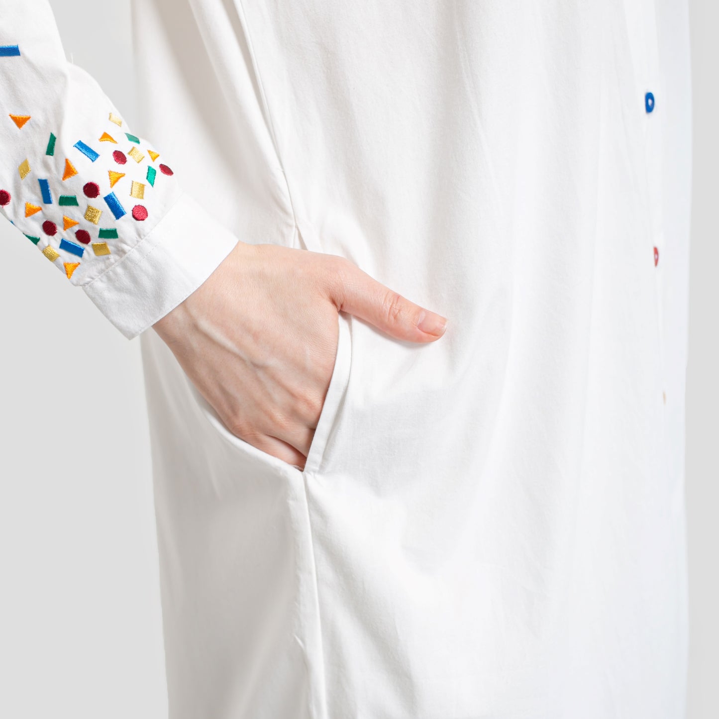 Mille Embro Tunic Broken White