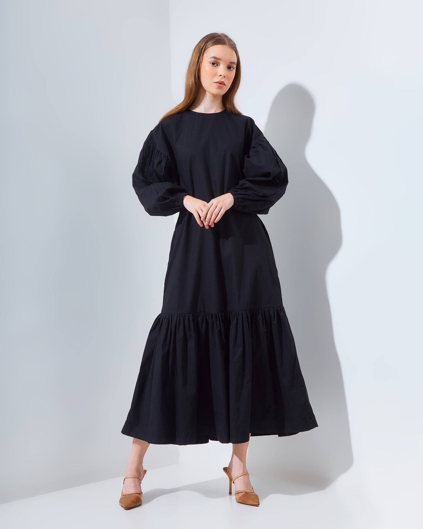 Adhia Statement Slevee Dress Black