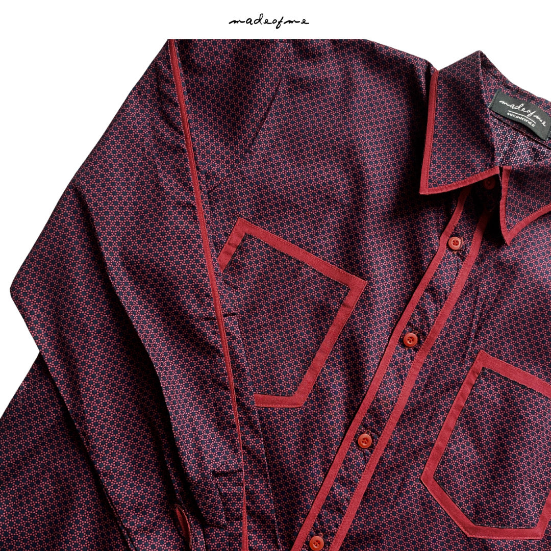 Vivie Top Black- Maroon