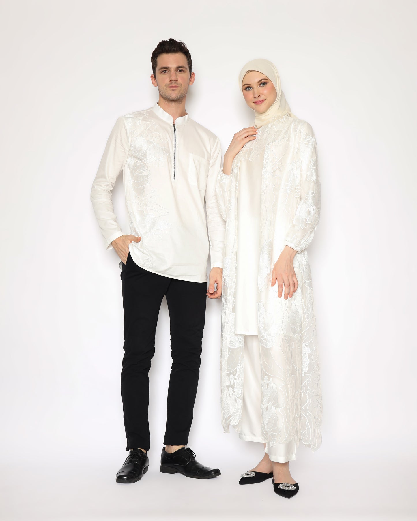 Omeera Women Matching Set White