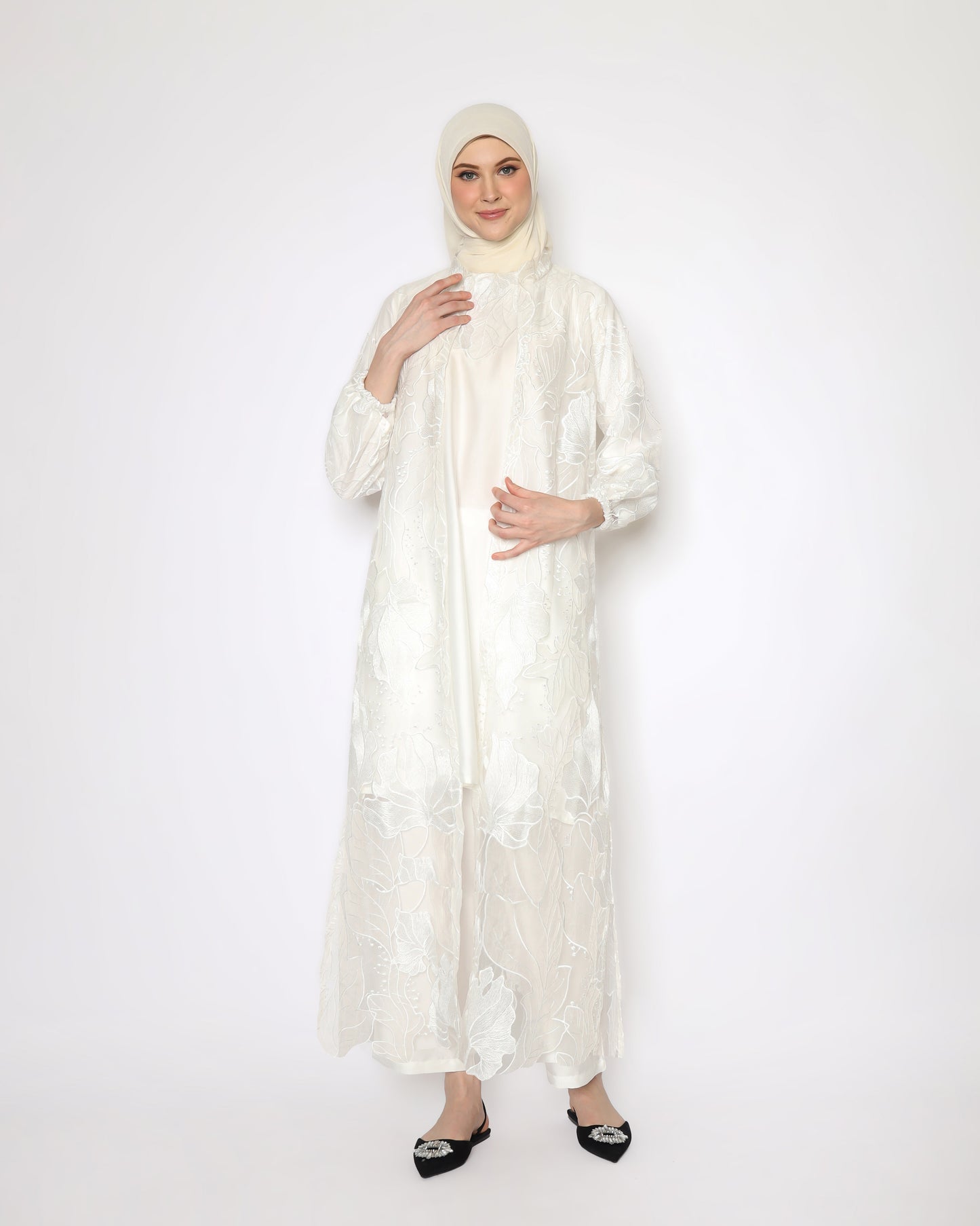 Omeera Women Matching Set White