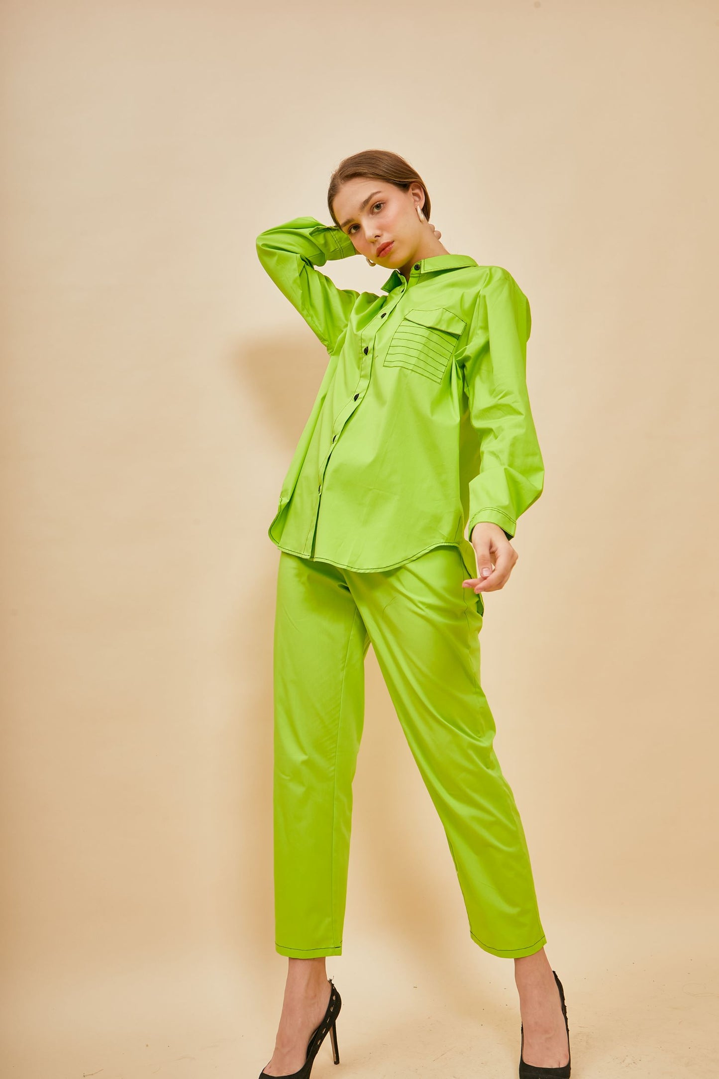 Aidy Lime green Longset