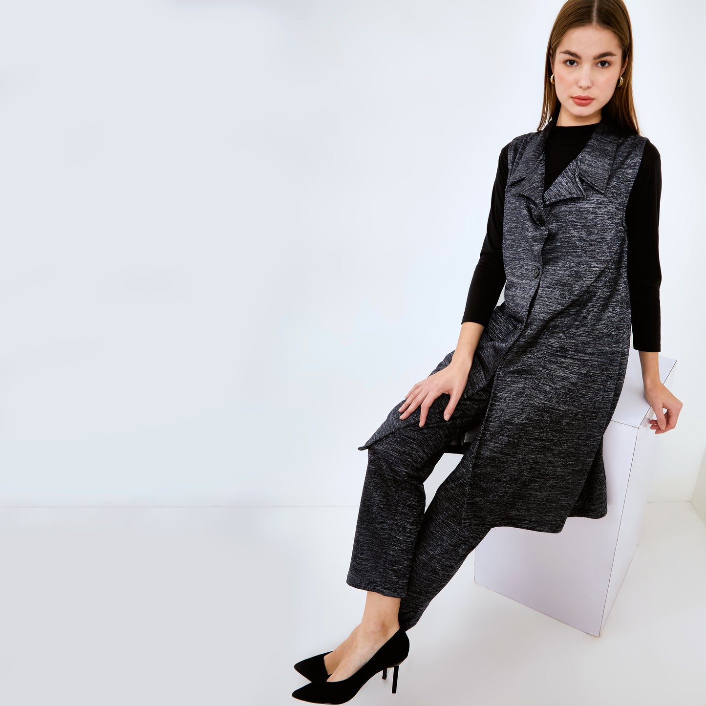 Arrien Sleveless Blazer Misty Navy