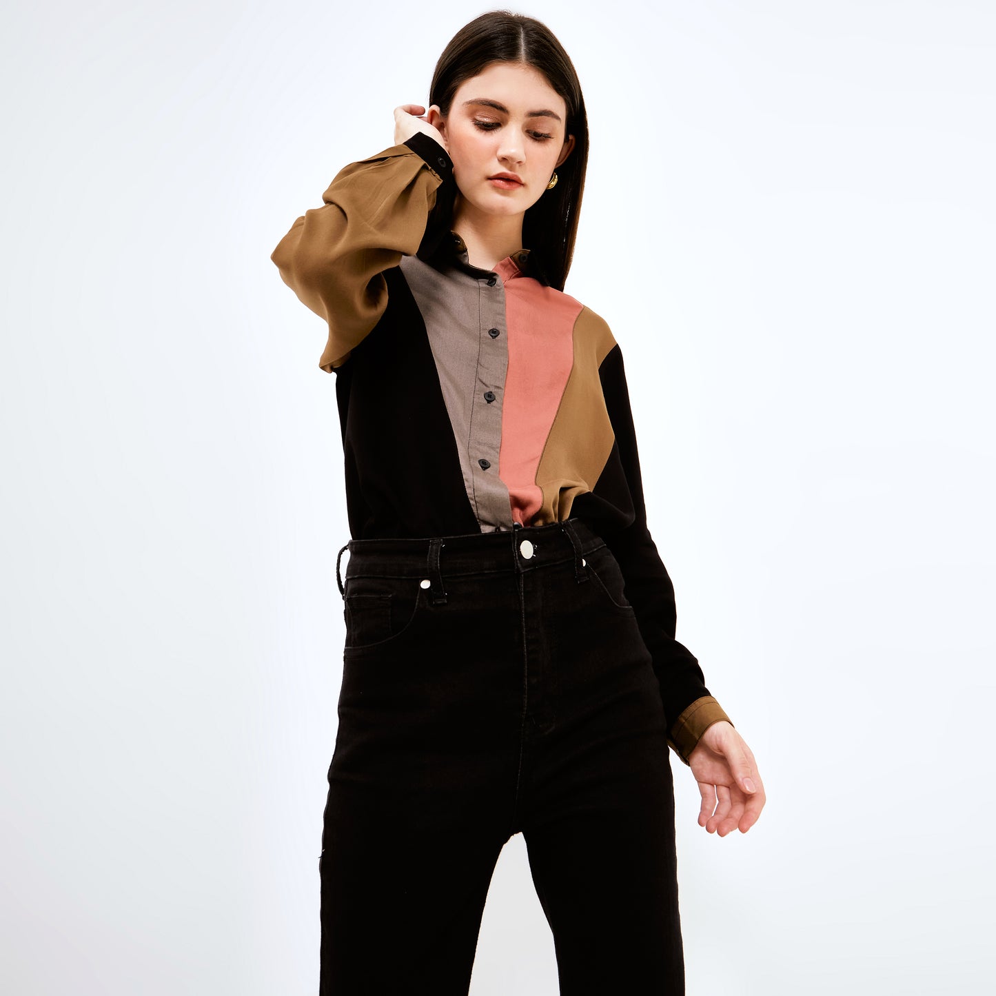 DASHA BLACK - ARMYBROWN TOP