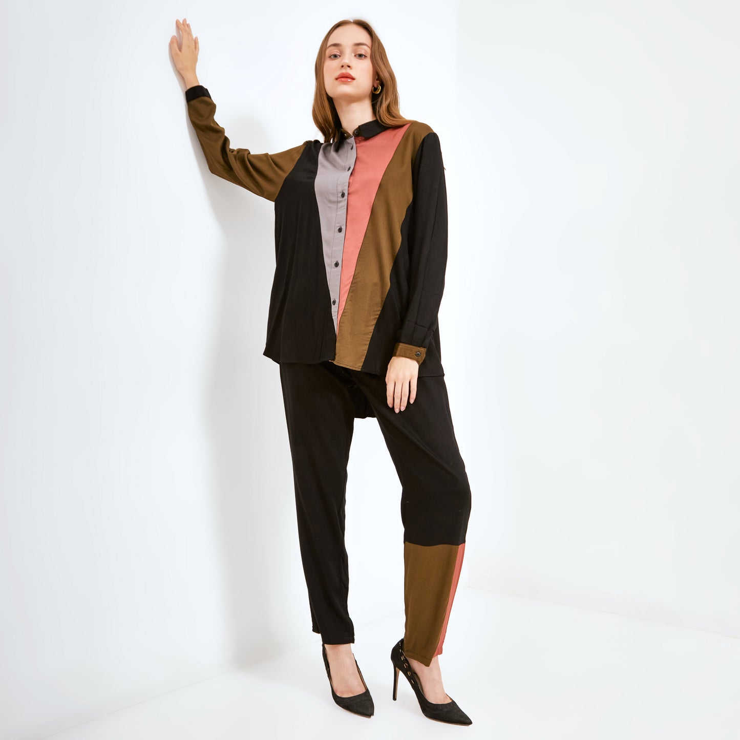 DASHA BLACK - ARMYBROWN LONGSET